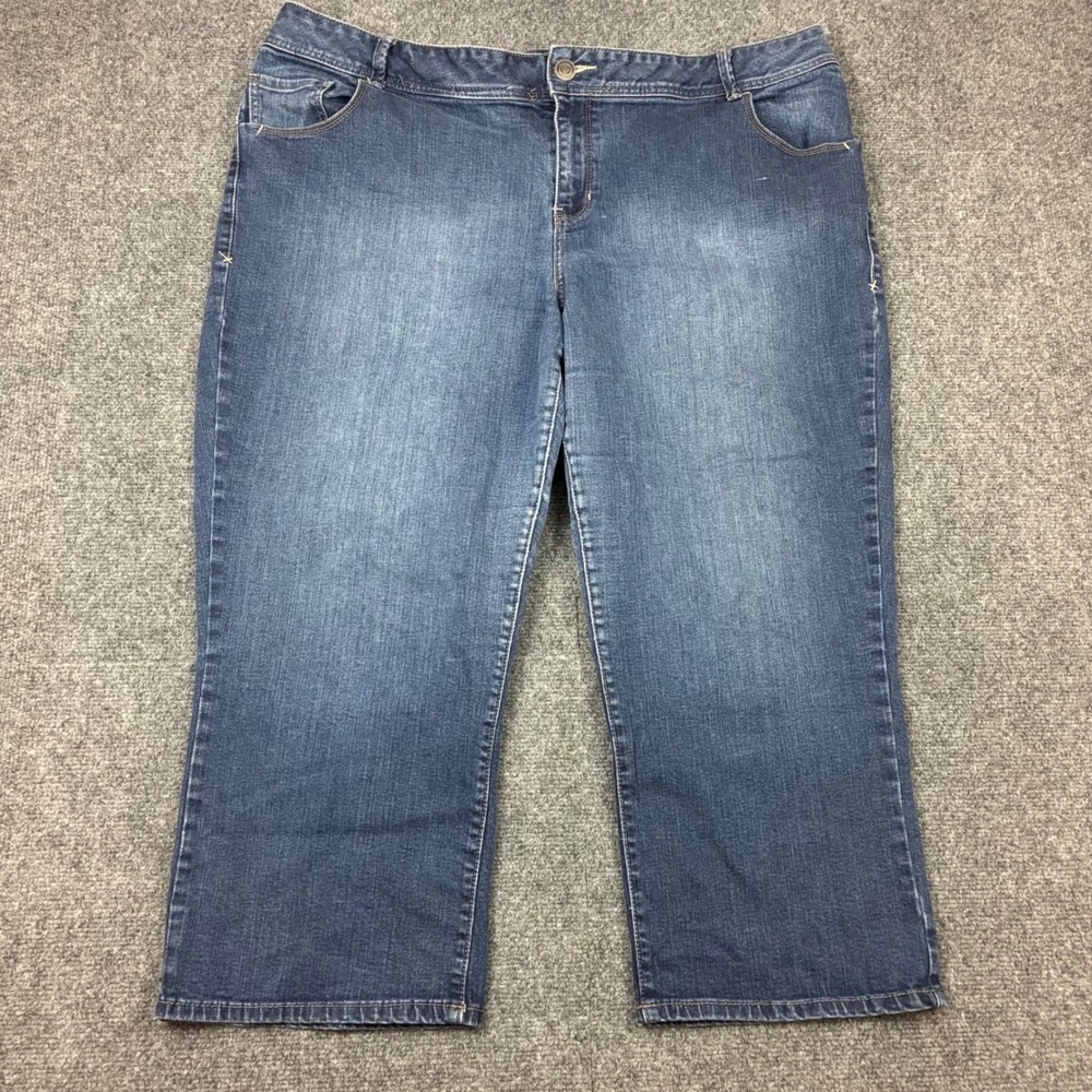 Lane Bryant Capri Jeans Womens Size 24 Blue Medium Wash Denim Cropped Pants